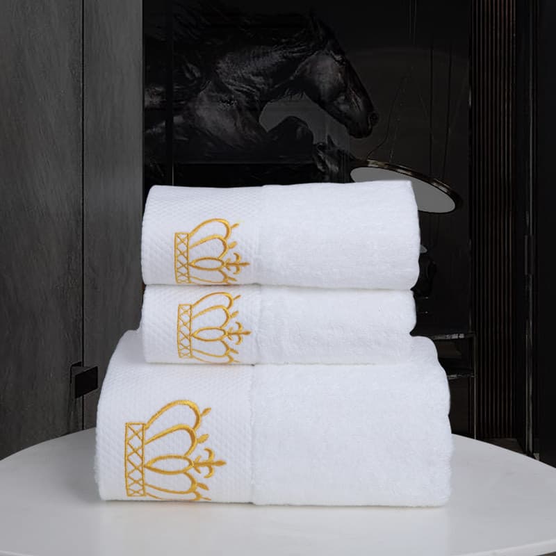 Algodão puro algodão branco toalha hotel hotel salão de beleza dedicado centro de banho toalha de rosto Extra grossa toa