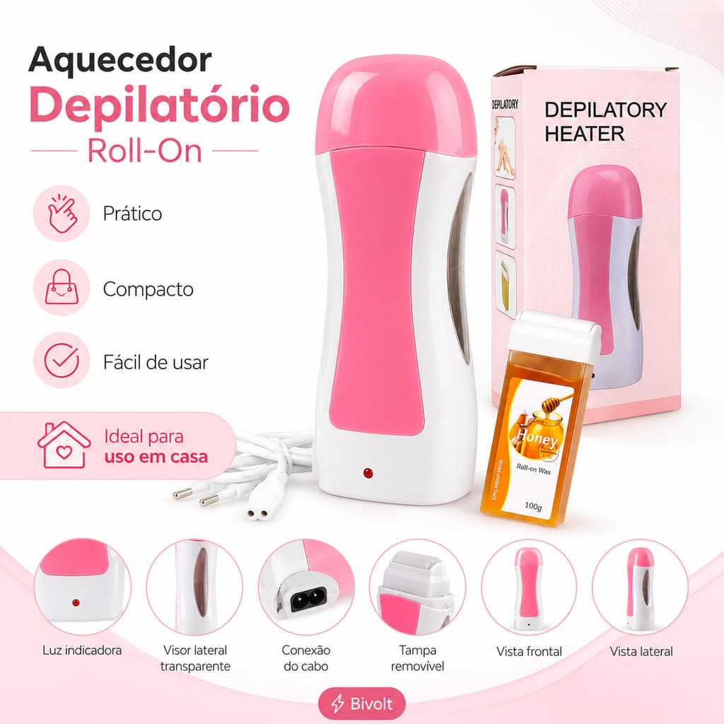 Aquecedor Derretedor Depilador Cera Quente Elétrico Roll-on Termocera Depilação Pelo