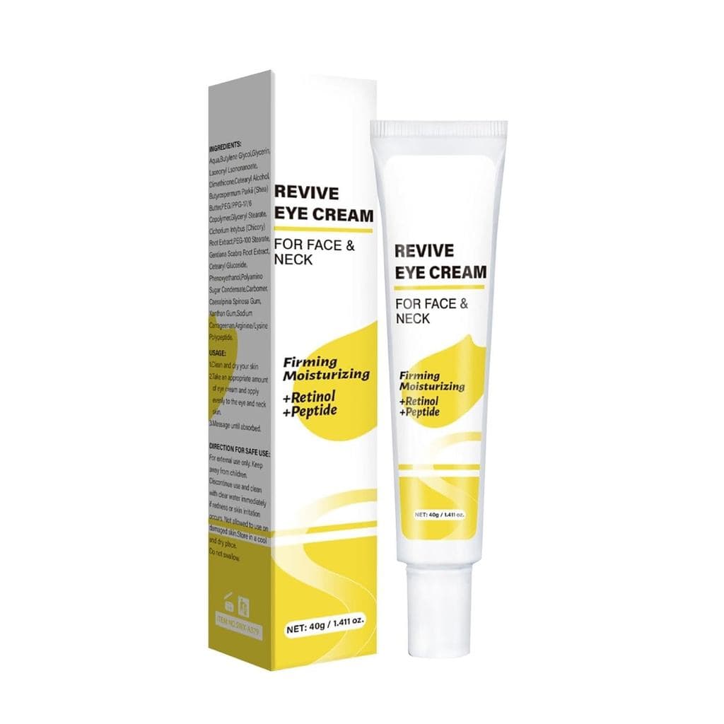 Creme Revitalizante para Olhos, Rosto e Pescoço com Retinal e Peptídeos, Reduz Rugas e Linhas Finas, Firmeza da Pele, Pe