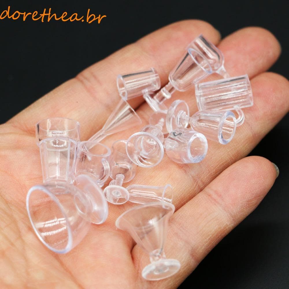 DORETHEA 10 Pçs/Set Copo De Vinho Para Casa De Bonecas , Água De Simulação 1 : 12 Móveis Artesanato DIY