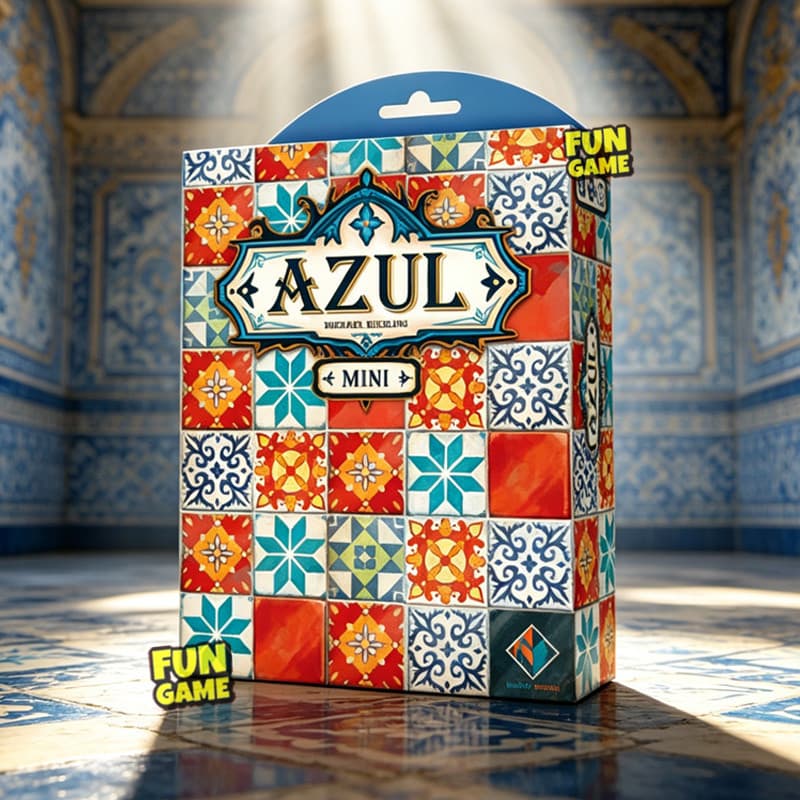 Azul Mini Jogo De Tabuleiro-Estratégia Portátil Para Assentamento De Azulejos 2 Jogadores , Edição De Viagem , Festa Em