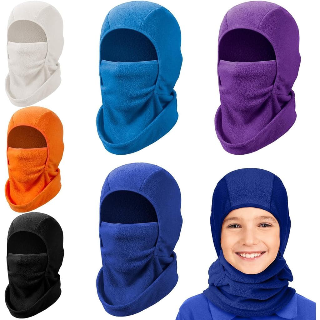 6 Pcs Winter Kids Balaclava Face Mask for Boy Girl Warm Windproof Ski Mask for Kids Thermal Face Warmer for Cold Weather