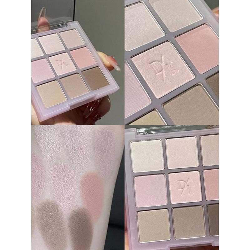 Dikalu nova cor pele de oliva coreano nove cores paleta de sombras puro desejo aveia leite chá cinza roxo tabaco em pó s