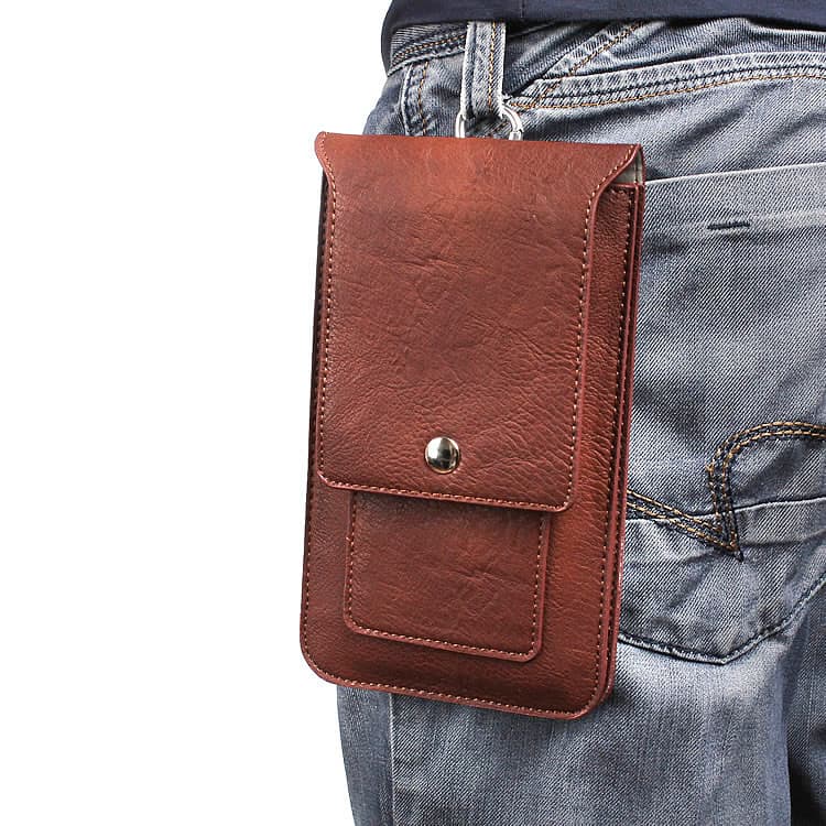 H Hold dois sacos de telefone móvel usar cinto pendurado sacos de cintura dupla camada xadrez fivela Vertical calças ore