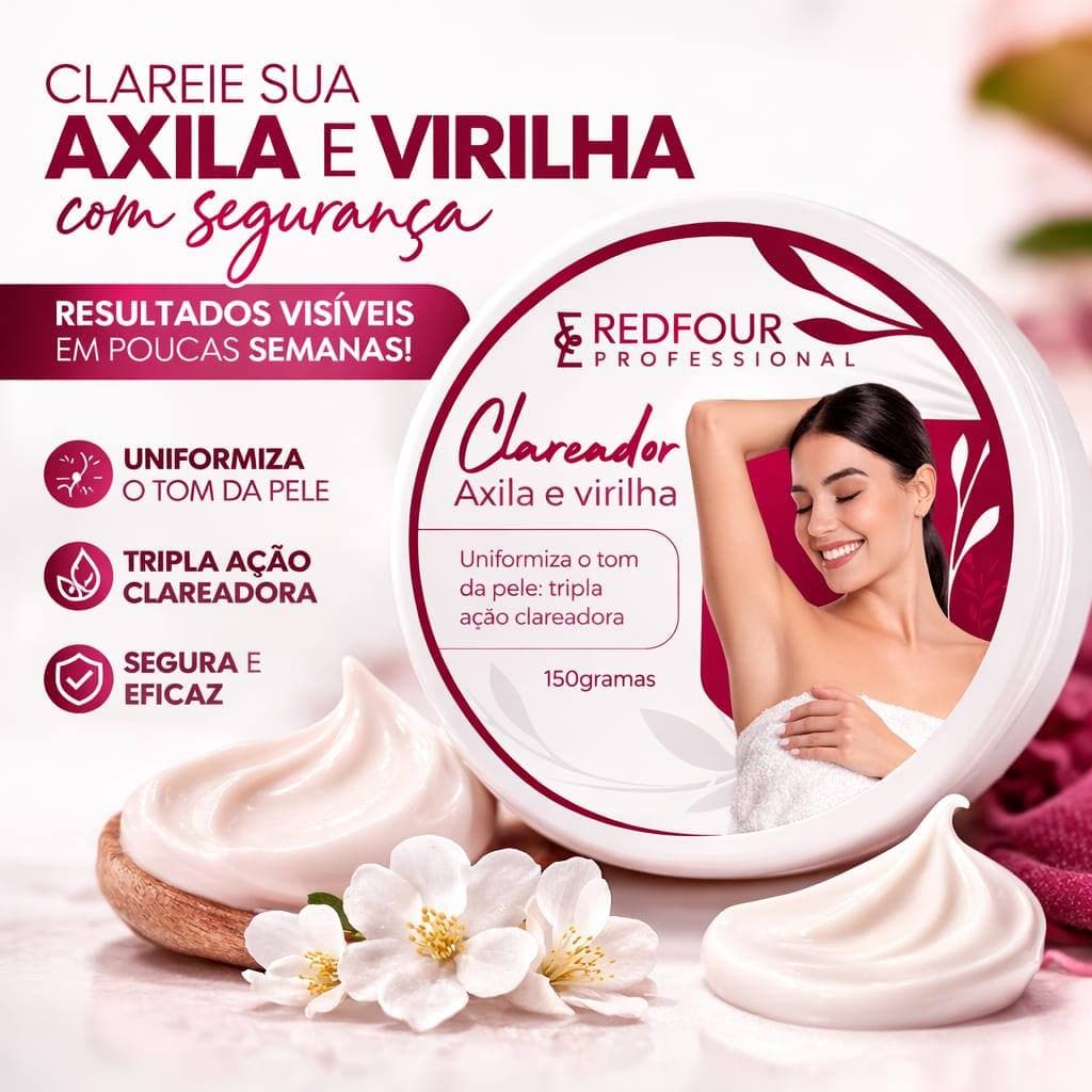 Creme clareador axila e virilha red four -  150gramas