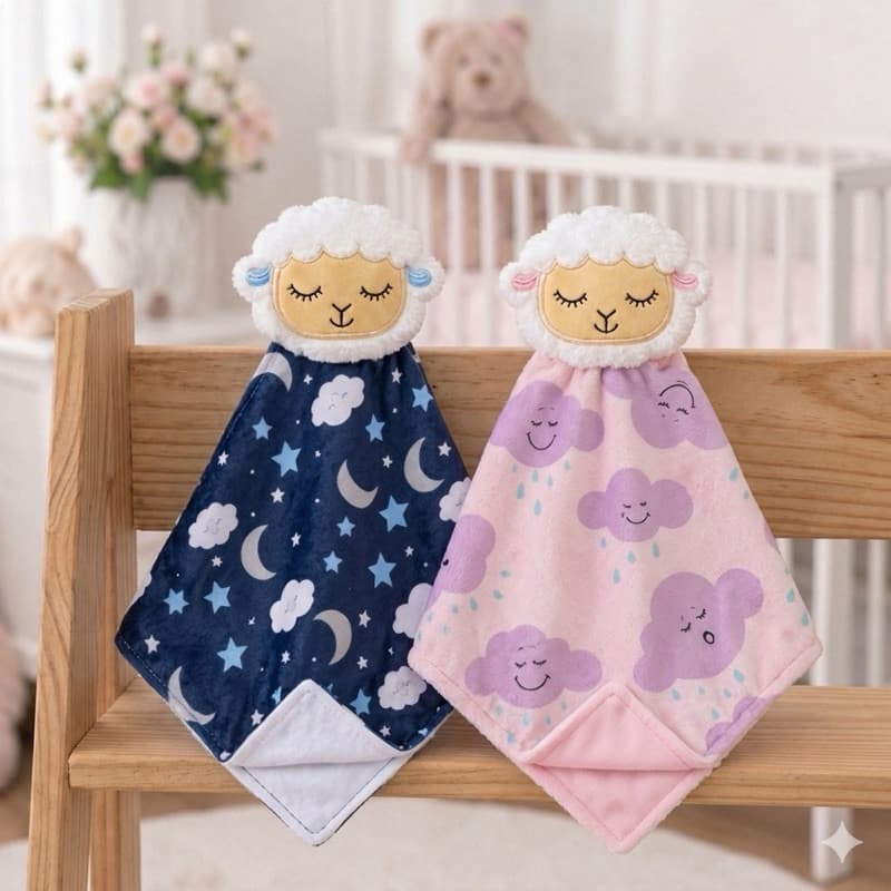 Naninha Para Bebê Com Prendedor de Chupeta - Bichinhos Bordados
