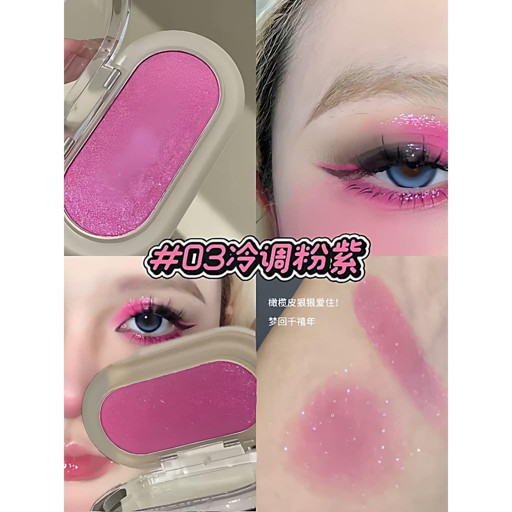 Charmoso cetim de água brilhante cetim Blush alto brilho multiuso rosa clareamento fino piscando pele coreano feminino m