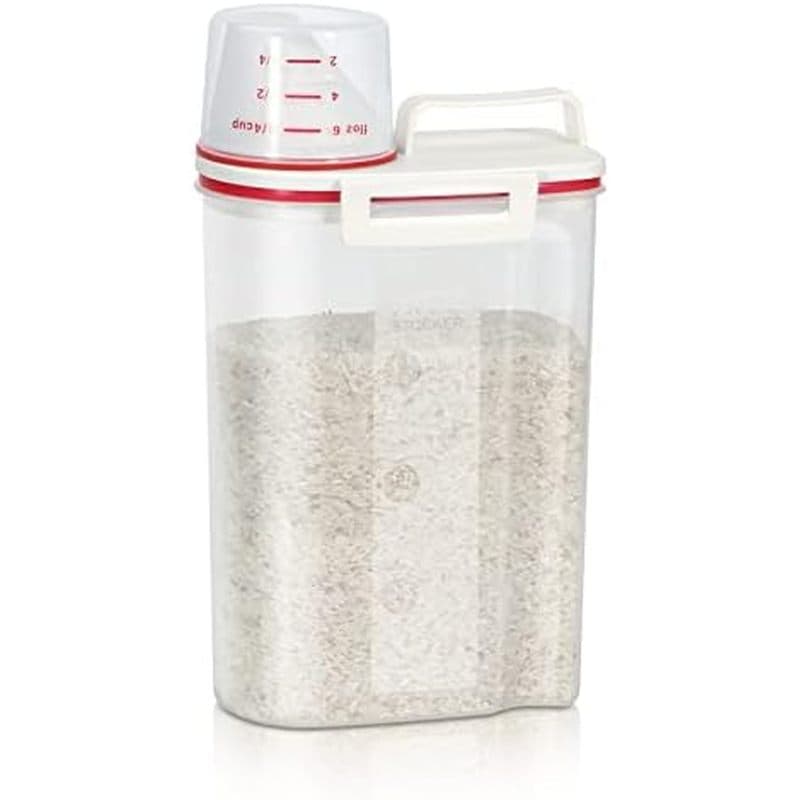 Recipiente De Arroz TBMax Dispensador De 4 Libras/2 Kg Com Copo Medidor , Suporte De Armazenamento De Alimentos Para Des