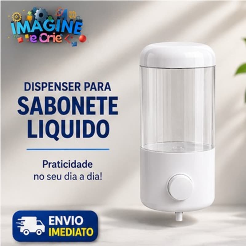 Dispenser Sabonete Líquido 500ml Porta Sabão Detergente Banheiro Cozinha Luxo Premium Elegante Luxo