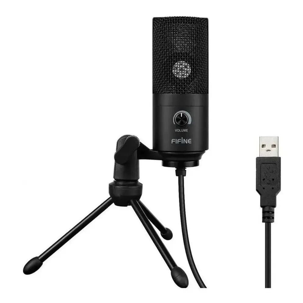 Microfone Fifine K669b Condensador Cardioide Cor Preto Preto