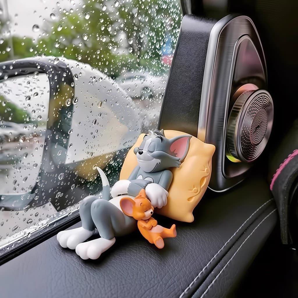 Gato e rato ornamentos de carro Console central Interior decorações criativas boneca de mesa na moda jogar acessórios do