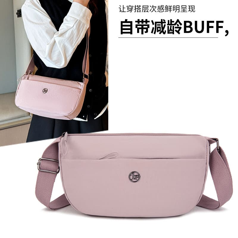 Bolsa pequena 2026 primavera Casual estilo simples pequena bolsa quadrada feminina bolsa transversal leve bolsa de lona