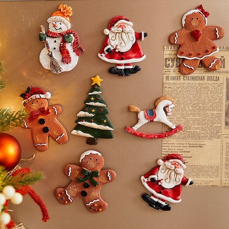 Decorações de natal adesivos magnéticos para geladeira, atmosfera de natal doméstica, decoração, árvore de papai noel, b