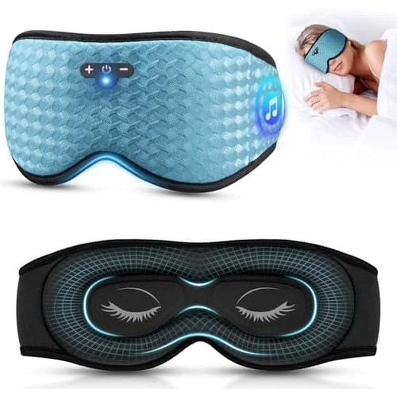 Máscara De Dormir 3D Com Fones De Ouvido Bluetooth Alto-Falantes Estéreo Ultrafinosd Para-PeD Zero Eye PressureD Ajustáv