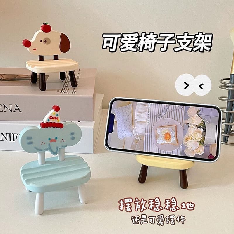 Bonito Pequena Cadeira Suporte Do Telefone Criativo Dos Desenhos Animados Ornamento De Mesa Universal Tablet , Artefato