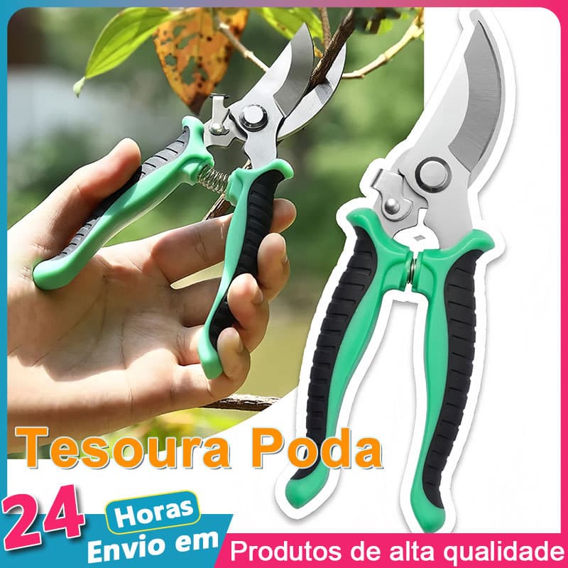 Tesoura de Poda Profissional Super Afiada - Corte Sem Esforço para Jardim e Plantas