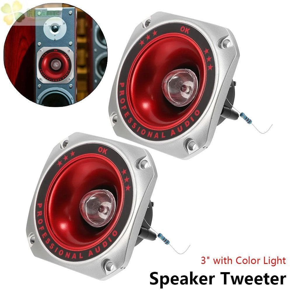 HNANC Tweeter De Alto-Falante 1/2 Unidades , Com Luz Colorida , Tweeters Piezo De 100 W , Buzina De 3 " , Campainha Piez