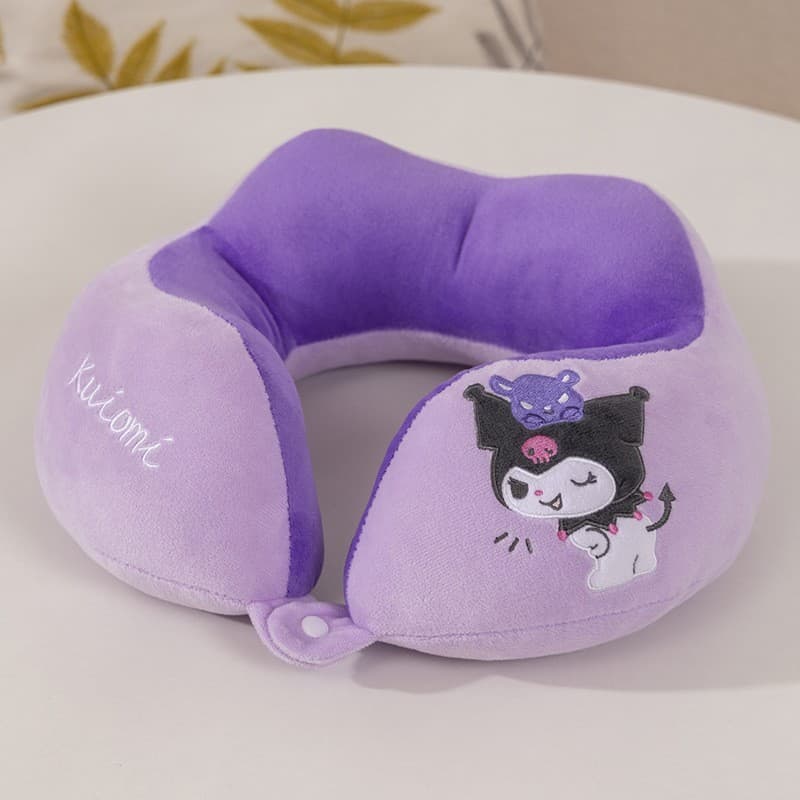 Desenhos animados kuromi Nap travesseiro em forma de U travesseiro almofada kuromi pescoço travesseiro pescoço deitado d