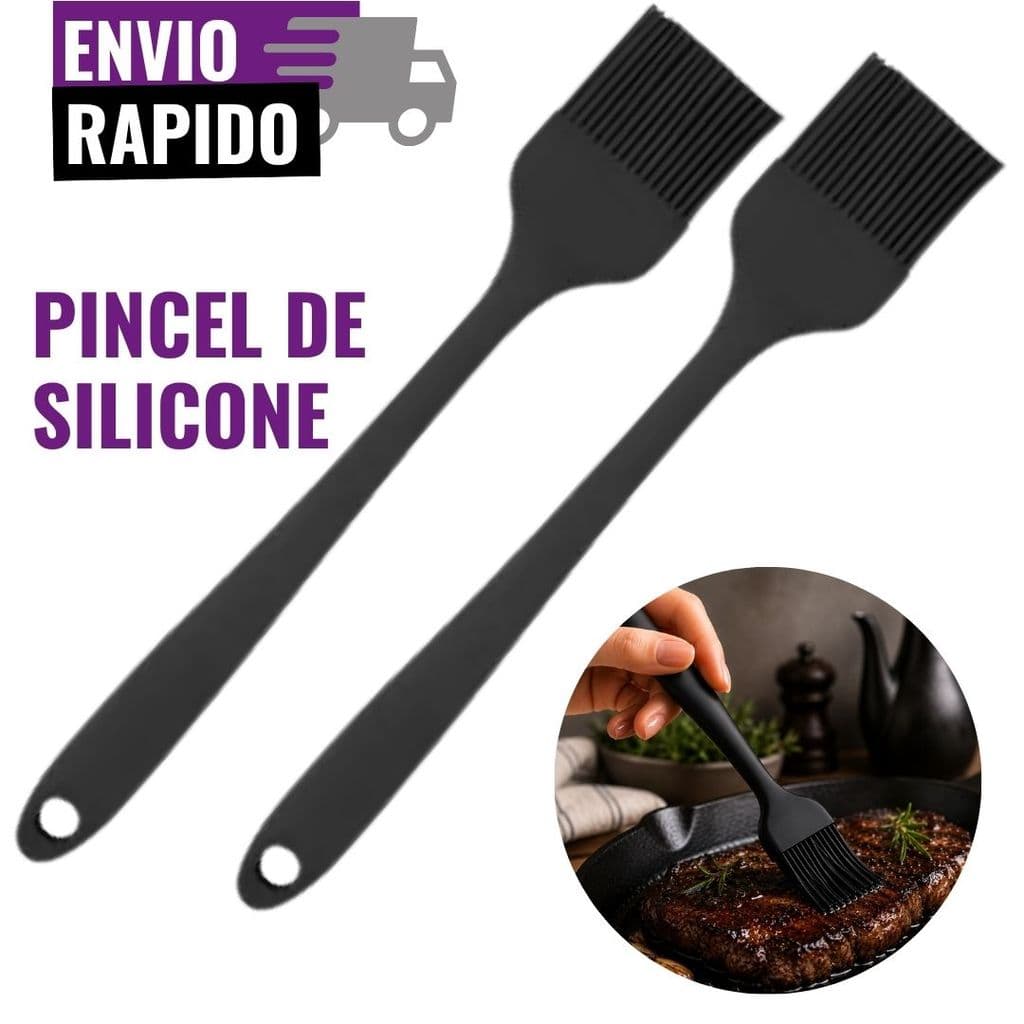 Pincel de Confeiteiro | 2, 3 ou 4 Unidades Silicone Culinário Premium Resistente Calor Churrasco Cozinha Confeitaria