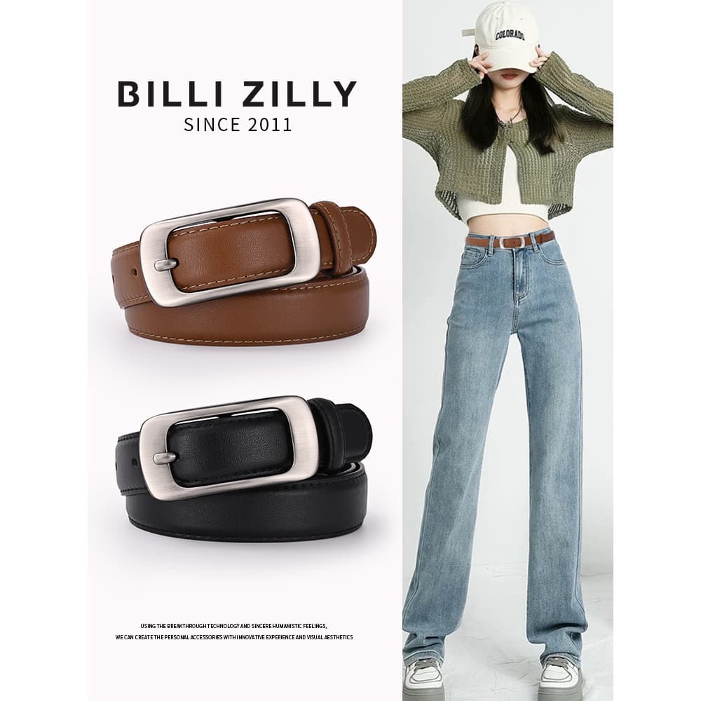 Cinto feminino pino fivela cinto de couro genuíno negócios Casual calças de couro feminino cinto moda senhoras cinto com