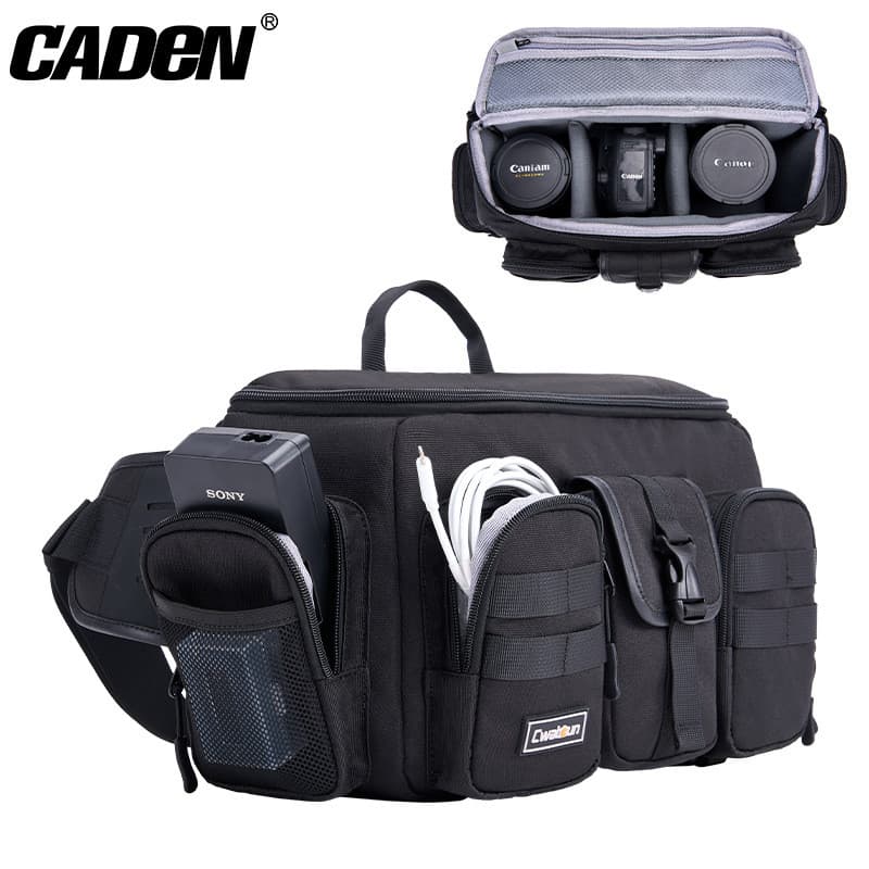 CADeN Carden SLR Multifuncional Câmera Cintura Bolsa Micro Único Portátil Bolsa para Câmera Profissional Cross-body Bols