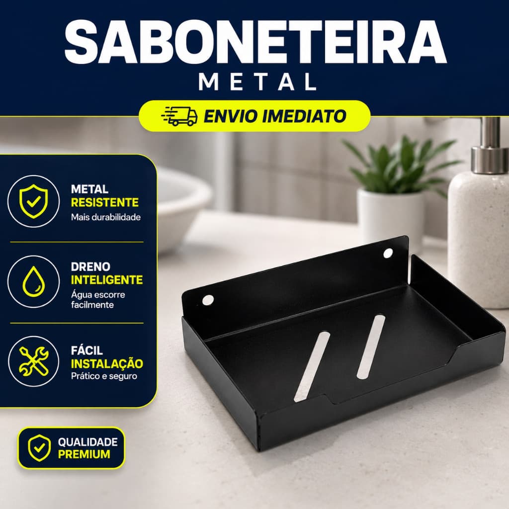 Saboneteira De Banheiro De Alumínio Metal Preto, saboneteiras decorativas de parede, cesta quadrada, cesta de chuveiro