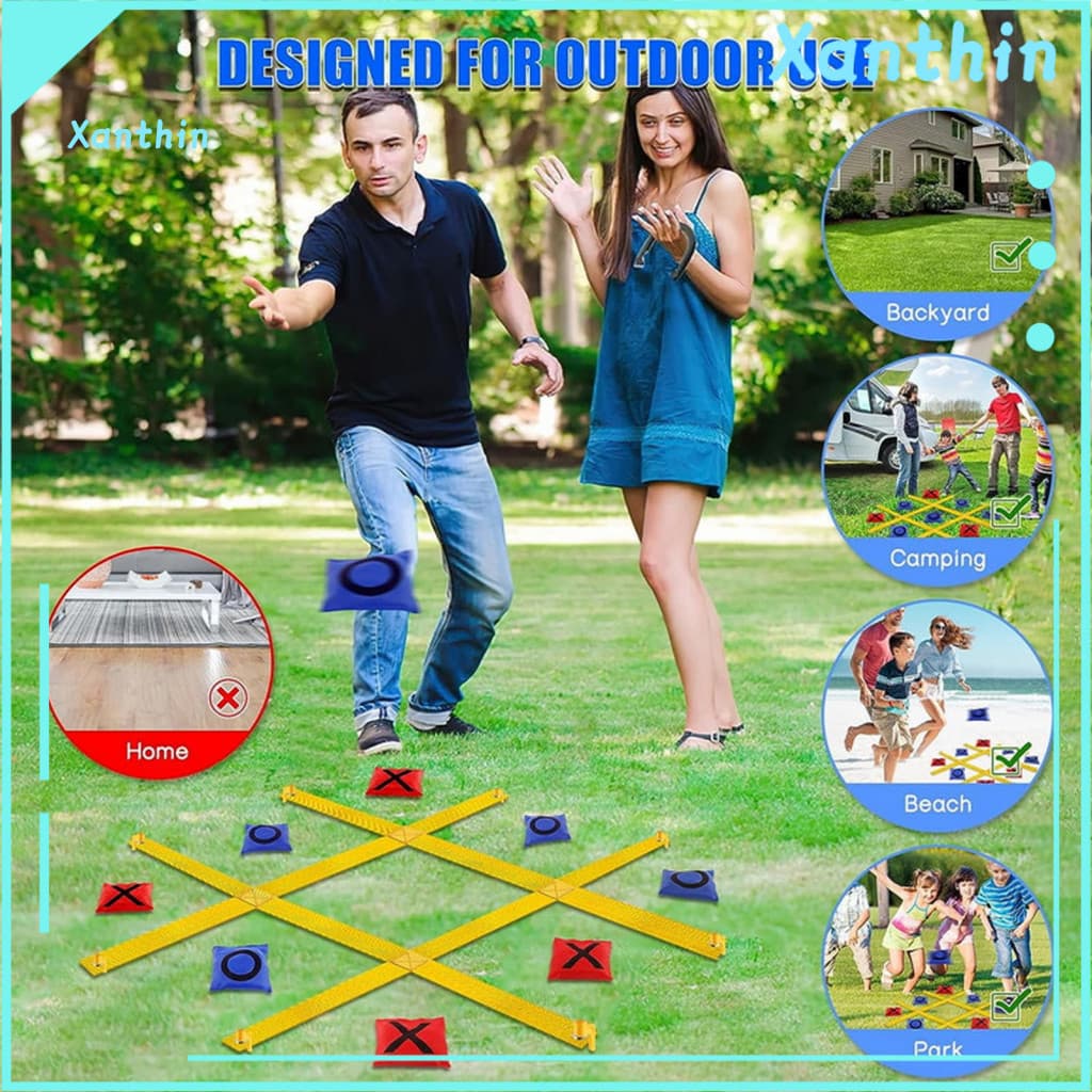 Family Camping Game Portable Toss Set with Bean Bags – Outdoor Yard for Kids Adults Easy Setup Durable Straps Perfect