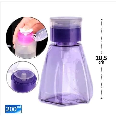 Dosador Porta Acetona com tampa Manicure e Pedicure - 180 ml