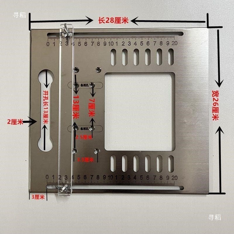 Placa de base em aço inoxidável para máquina de corte de mármore, acessório de modificação para máquina de corte de made