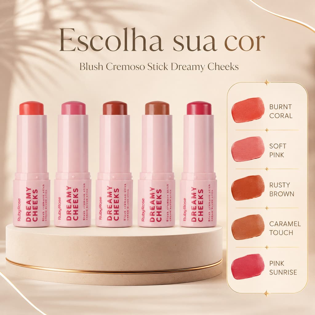 Blush Bastão - Dreamy Cheeks - Ruby Rose