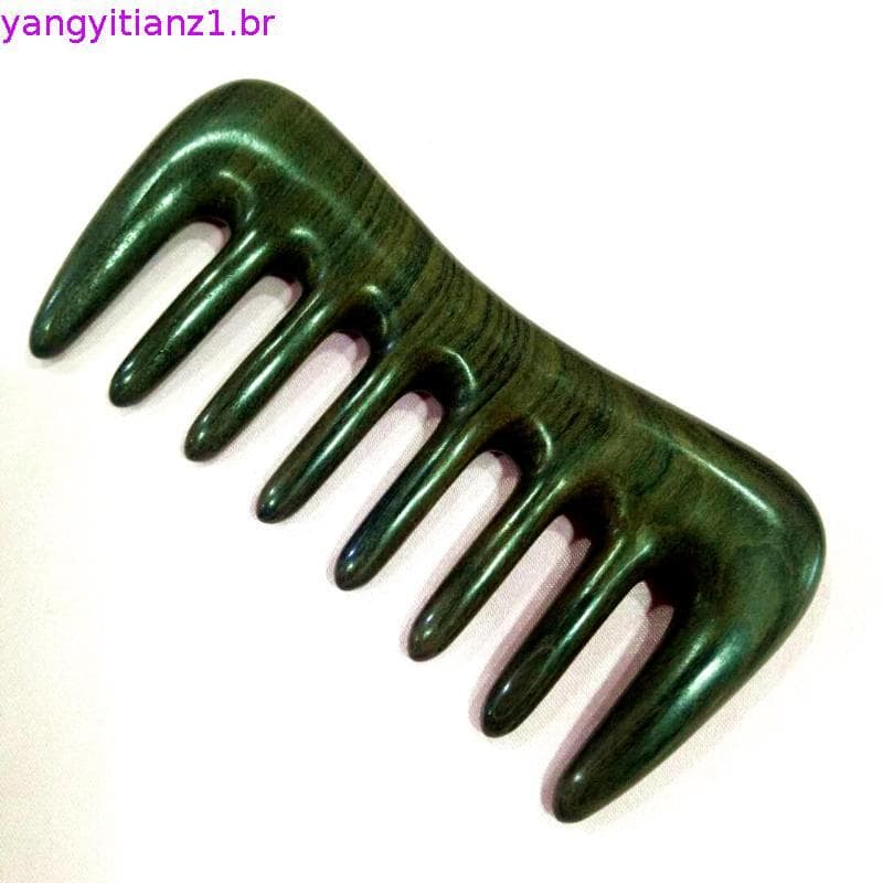 Pente De Dente Largo Para Cachos , Cabelo De Madeira Com Dentes Longos Desembaraçar Suaves , Perfeito Cabelos Grossos ,