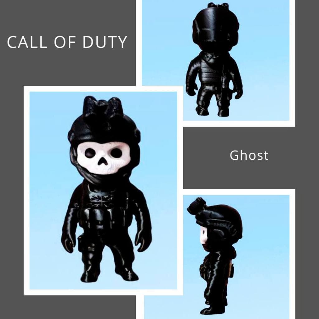 Mini Ghost Call Of Duty Coleção Decoração Impressão 3D