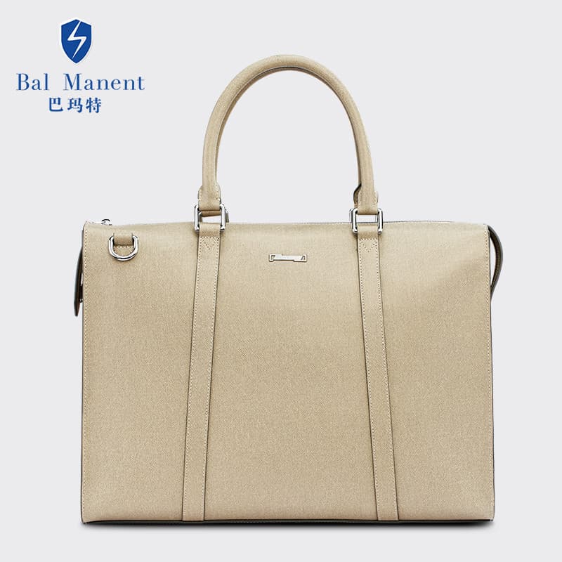 Bamart bolsa masculina de couro genuíno, maleta de negócios de alta qualidade, bolsa juvenil com zíper, grande capacidad