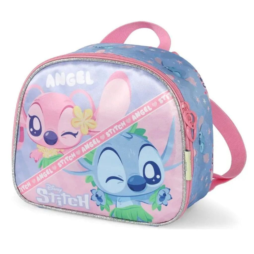 Lancheira Térmica Infantil Escolar Stitch Angel Disney Luxcel