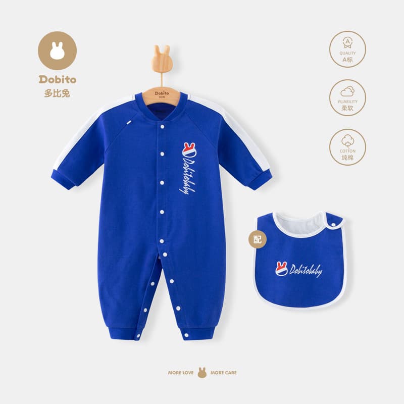 Dobi coelho bebê puro algodão macacão primavera outono Outing terno feminino bebê masculino roupas pijamas recém-nascido