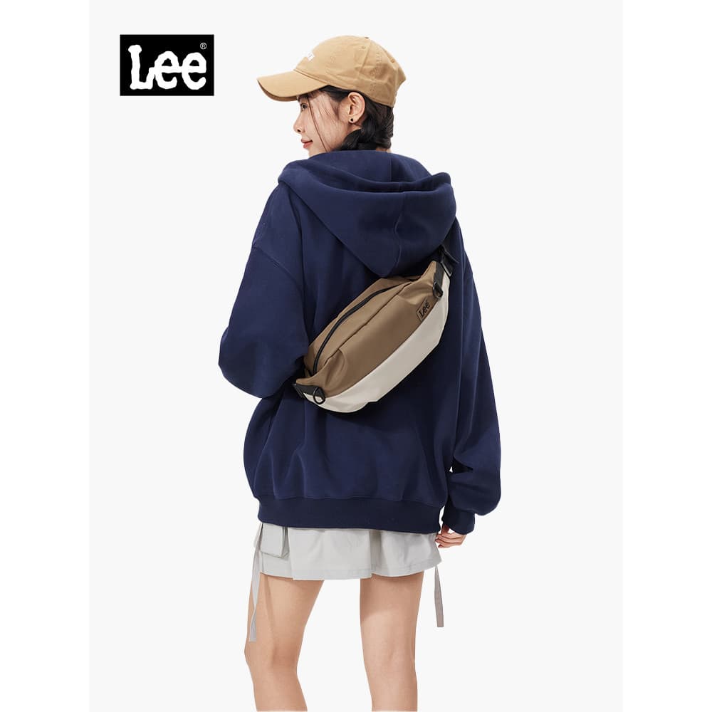 Lee oficial bolsa de peito feminina motocicleta Commuter bolsa de ombro rua na moda bolsa de ombro All-Match Casual moch