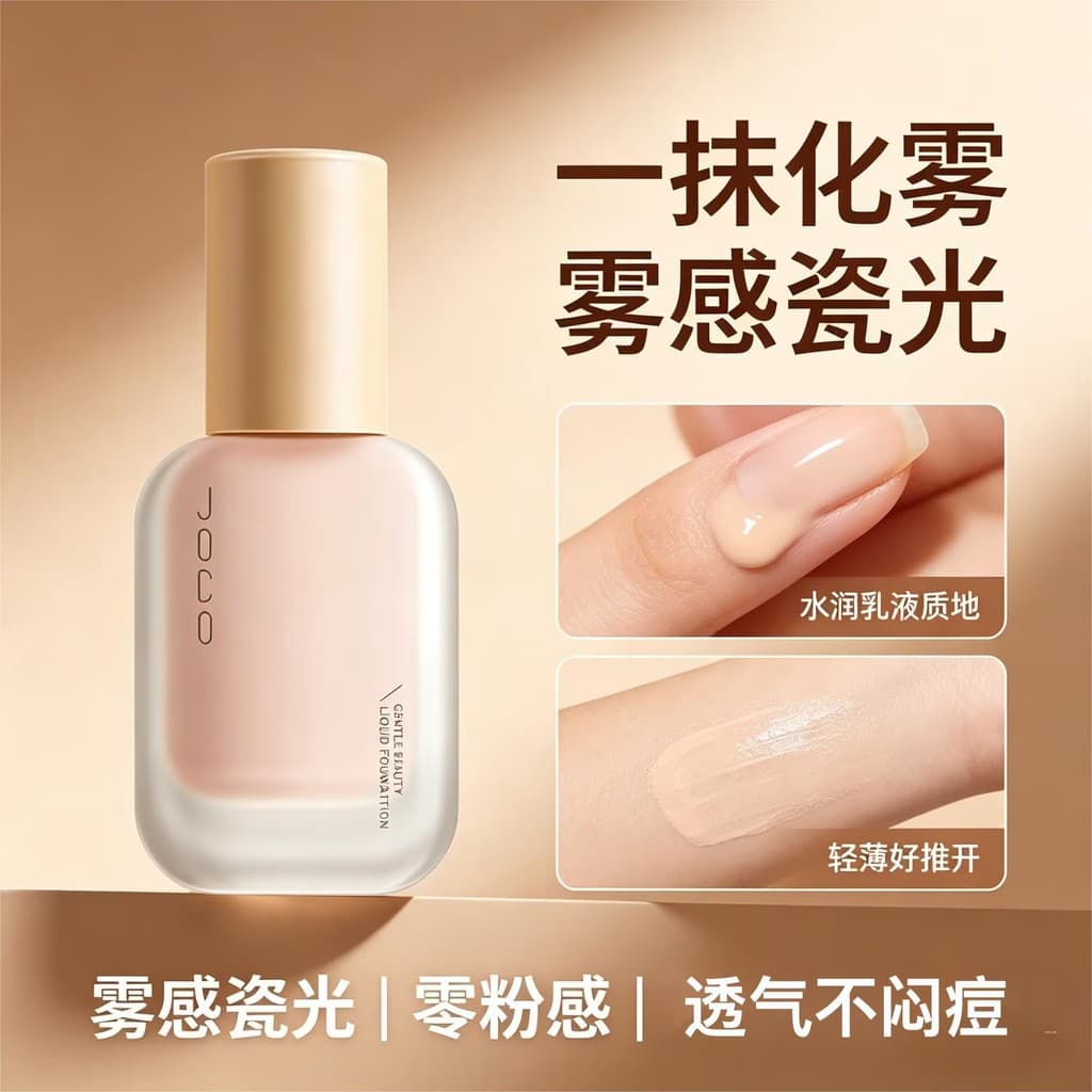 JOCO Light Gaze Beauty Skin Liquid Foundation Corretivo Iluminador Não Fácil de Tirar Maquiagem Não É Fácil de Congelar