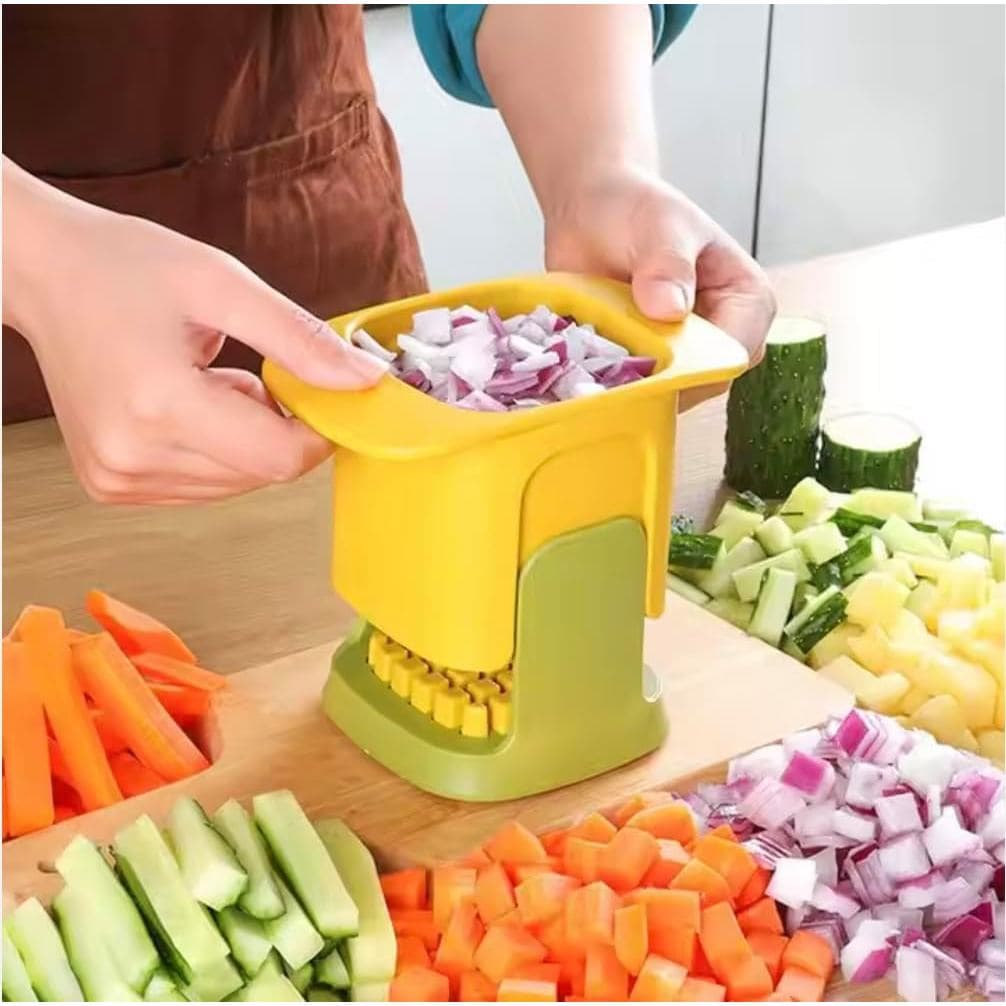 Cortador e Picador de Vegetais, Amarelo e Verde, Corta Frutas e Vegetais Rapidamente MVYN