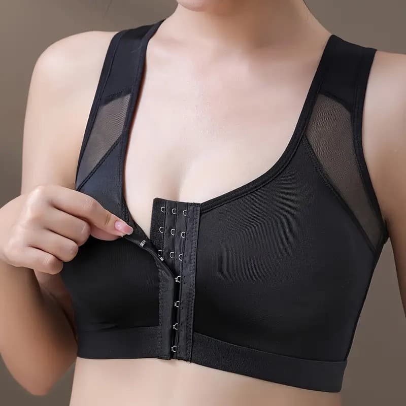 Sutiã esportivo plus size, push-up, sem aro, sem enchimento, top esportivo, sutiã corretivo.