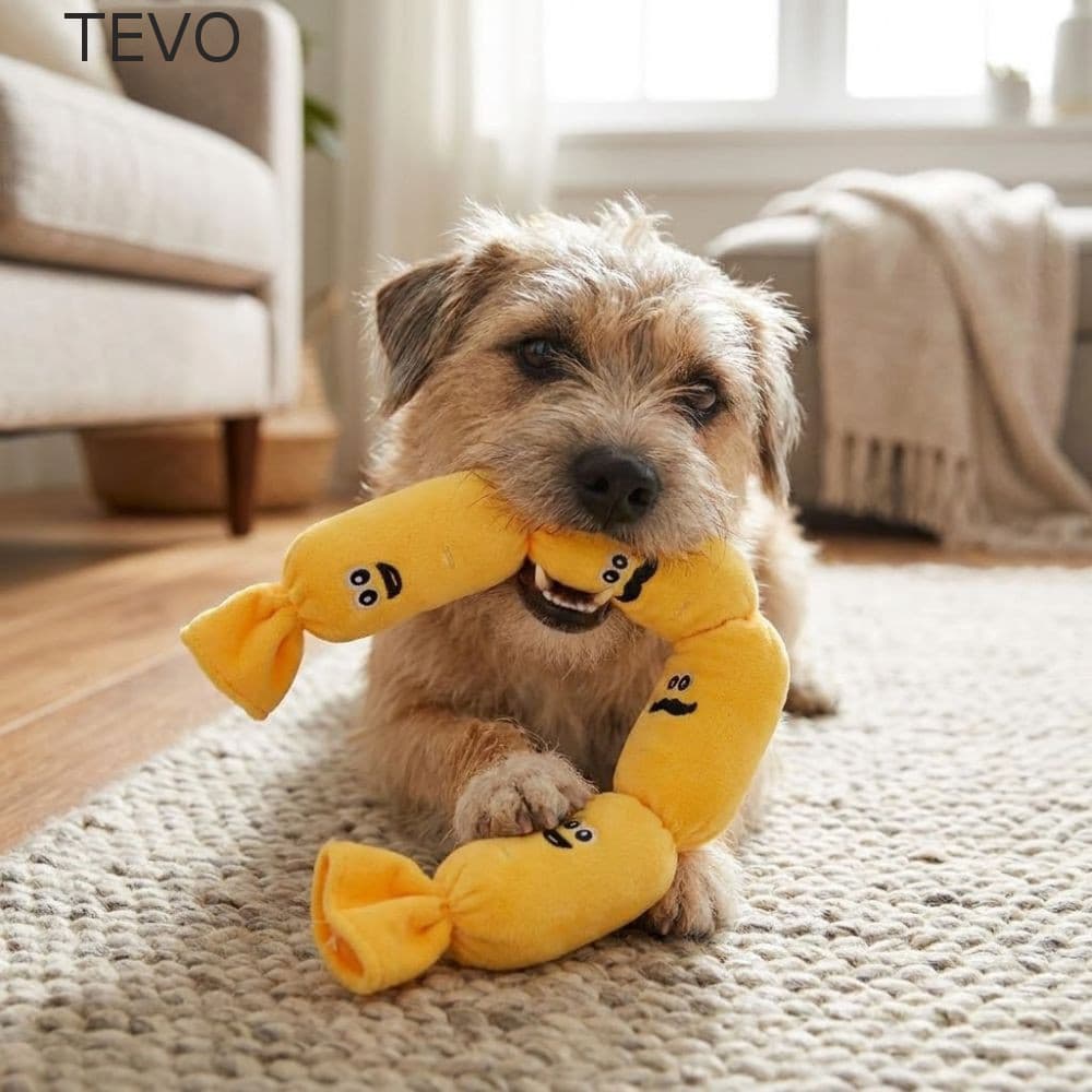 Brinquedo De Mastigar Para Cachorro Com Som De Salsicha TEVO , Macio De Pelúcia Resistente À Mastigação Animais De Estim