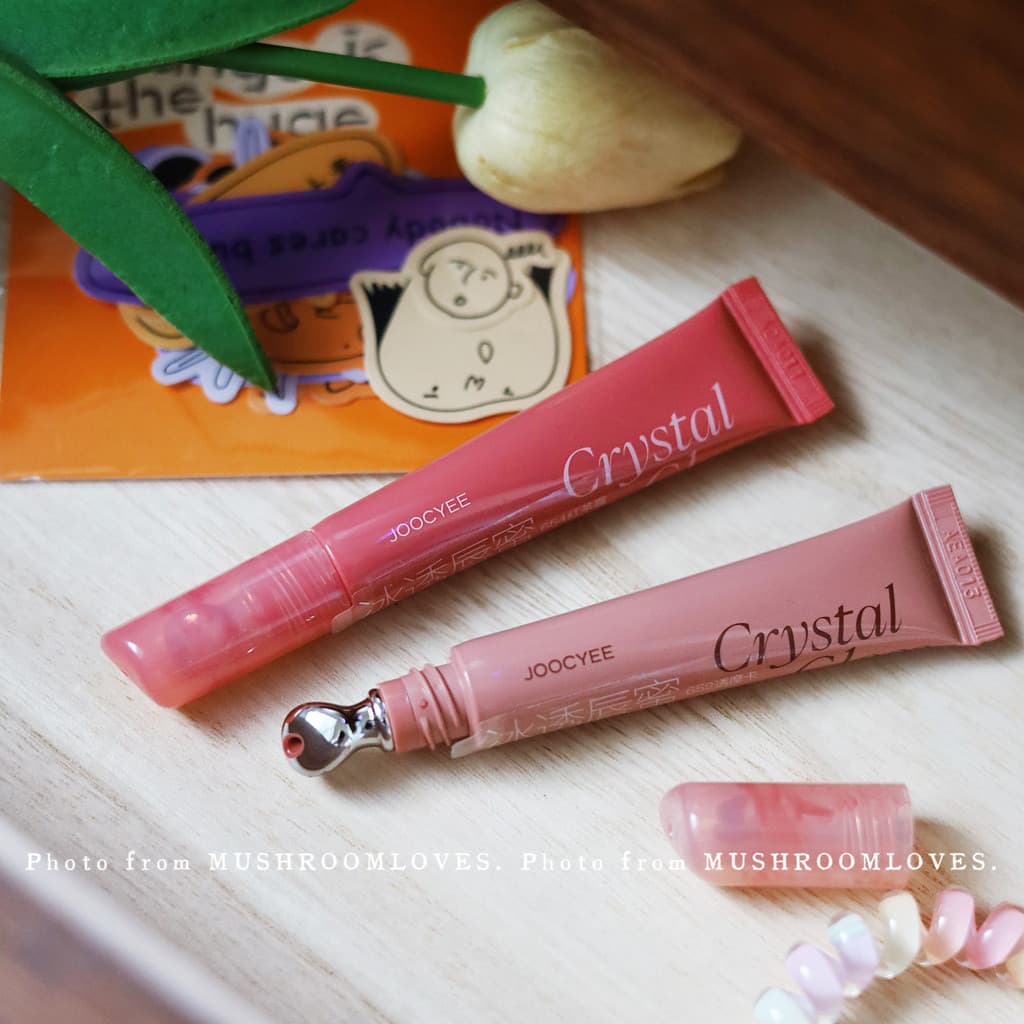 Brilho labial com boa sensação de vidro!Joocyee Cor Fermentada Gelo Transparente Lip Gloss Dudu Lip Essence Batom Tubo d