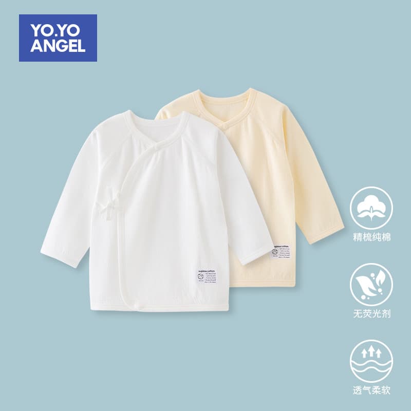 Roupas de monge recém-nascido primavera verão roupas de algodão puro estilo fino outubro-março bebê recém-nascido topos