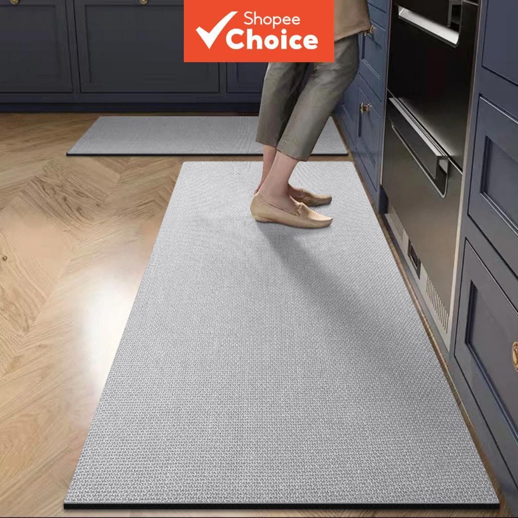 Tapete Diatomácea Terra Impresso Absorvente Tira Longa Cozinha Anti Deslizamento Almofada De Borracha Imitação Tecido Re