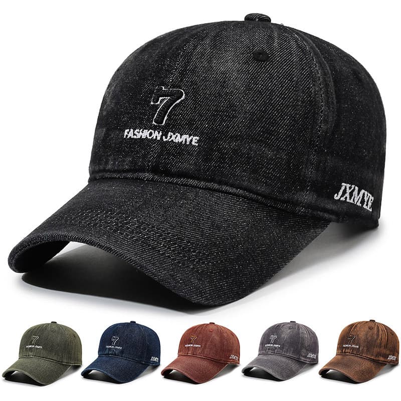 Chapéu feminino novo estilo Retro angustiado bordado boné de pico masculino macio topo aba larga mostrando rosto pequeno