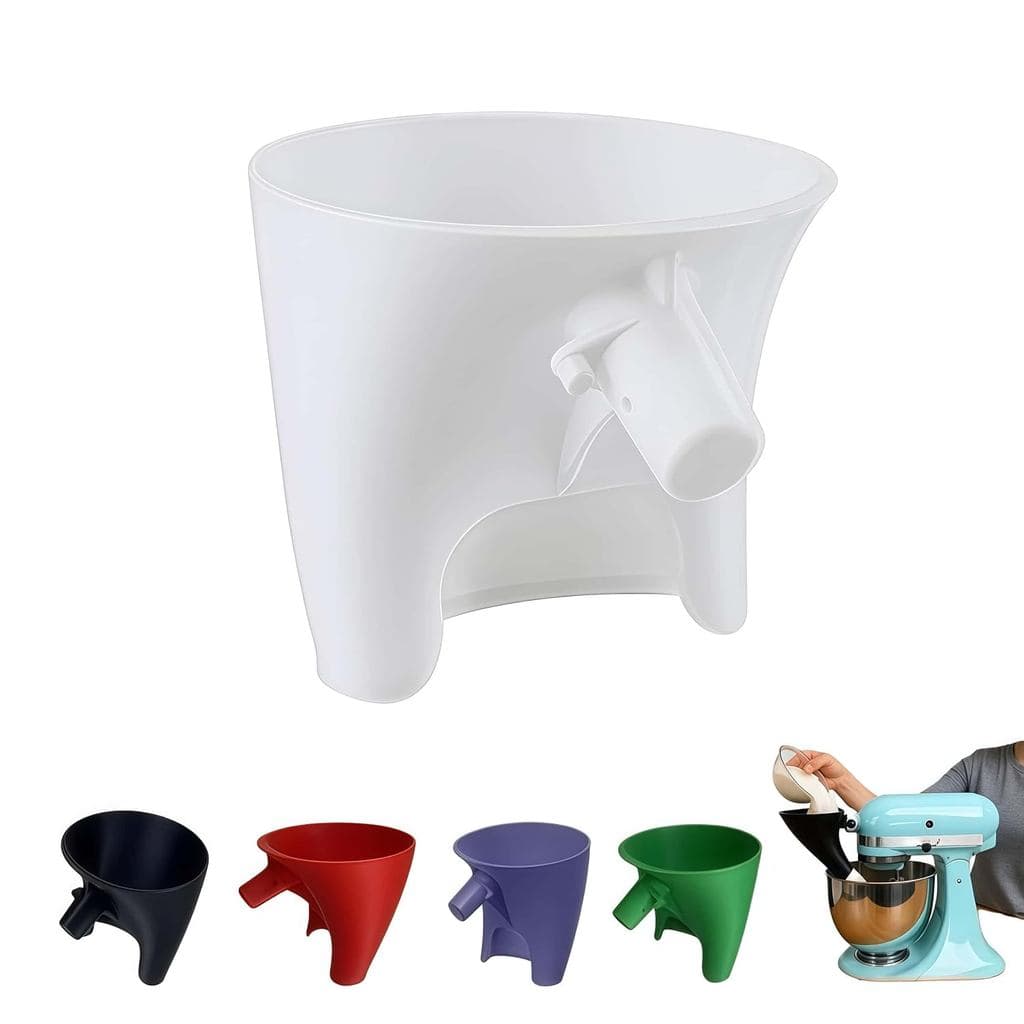 Funil para Farinha para Batedeira KitchenAid de 5 Quartos, Acessório Anti-Respingos para Batedeira de Cabeça Inclinada d