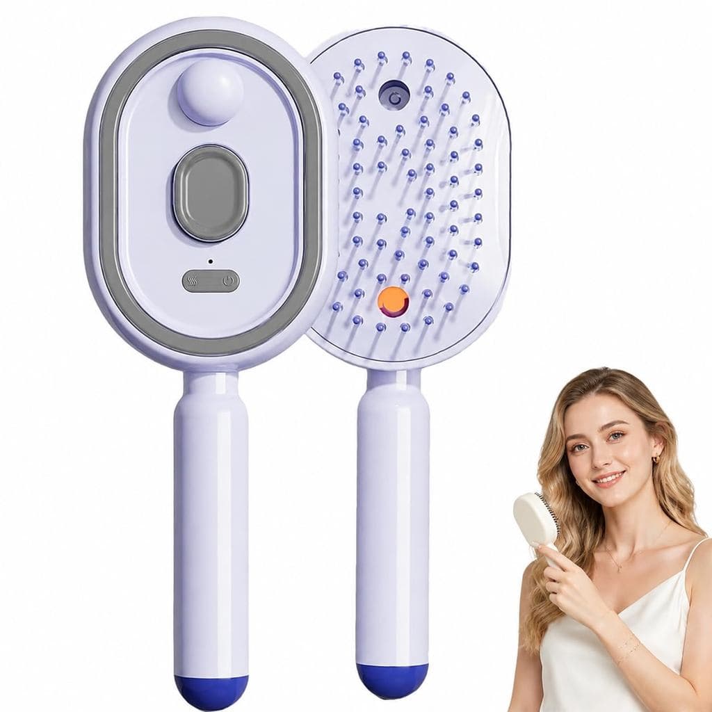 Escova de Massagem com Almofada de Ar Elétrica, Escova com Almofada de Ar Atualizada 2026 com Limpeza Automática, Anti-E