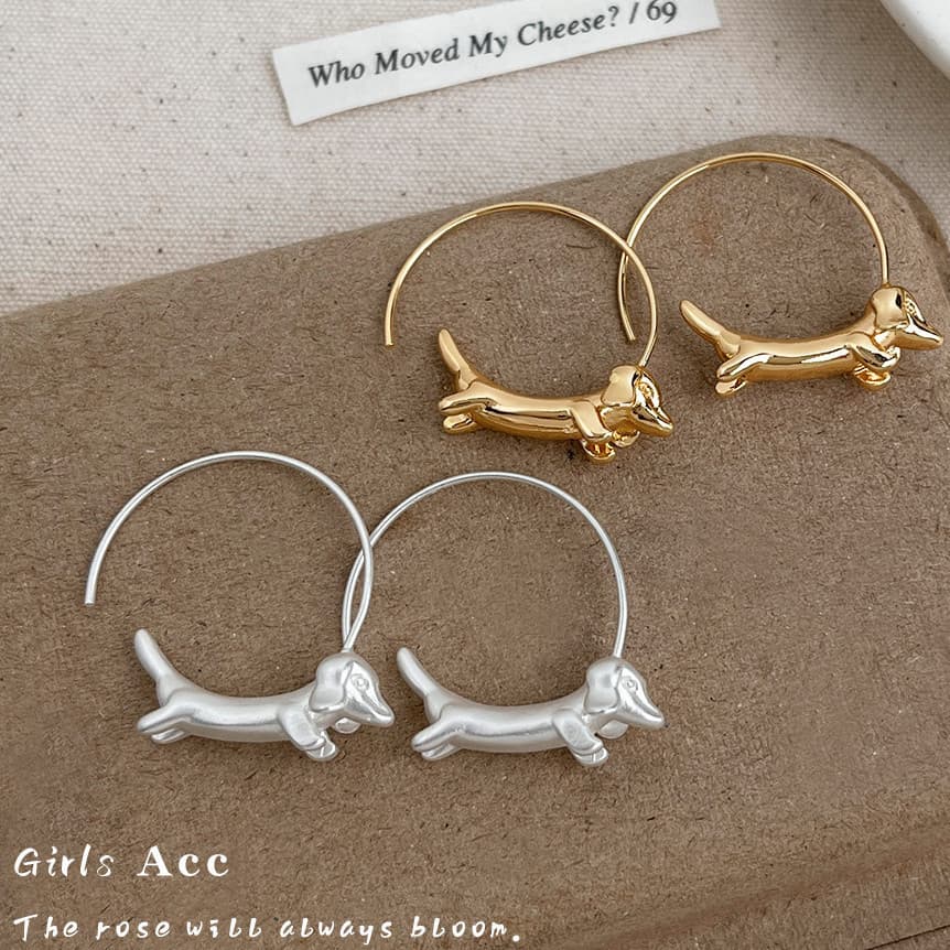 Brincos de Cão Salsicha para Mulheres, Acessórios Femininos da Moda