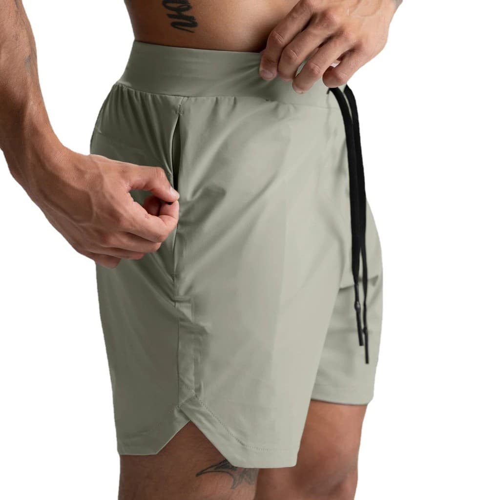 Shorts masculinos shorts esportivos masculinos calças cortadas estilo fino legal respirável shorts de secagem rápida cal