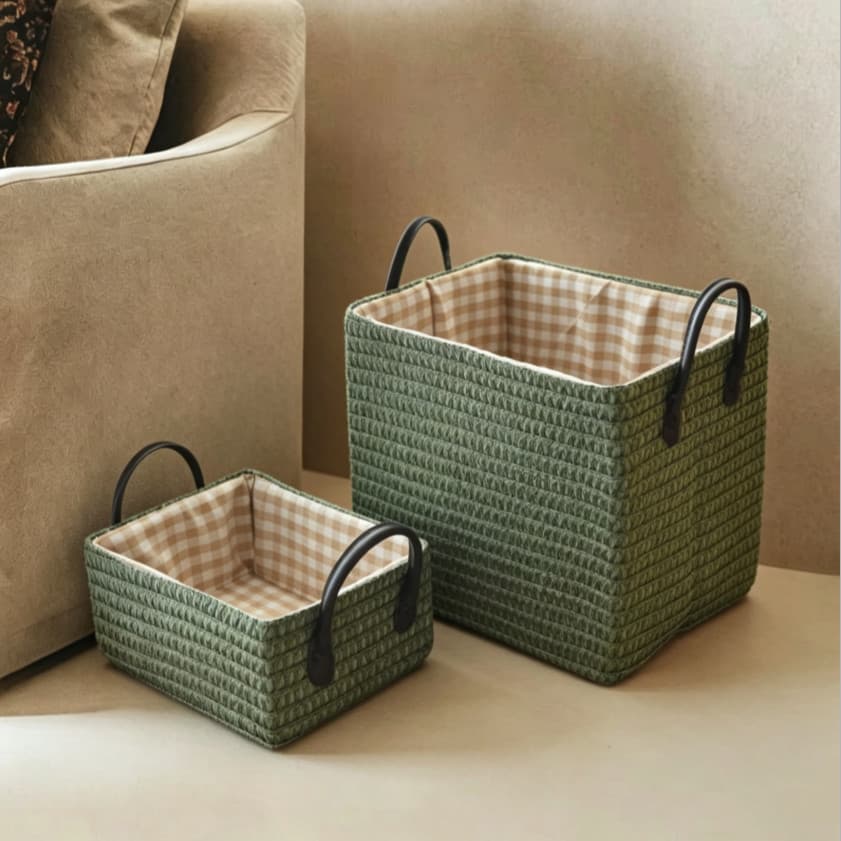 Caixa de armazenamento simples caixa de armazenamento cesta de armazenamento de roupas lanches organizador de mesa caixa