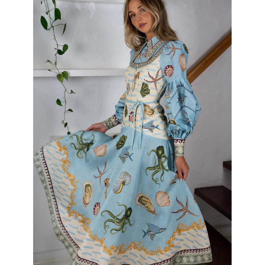 cardigan Feminino Vestido Grande swing Cardigã Moda Boneca Gola